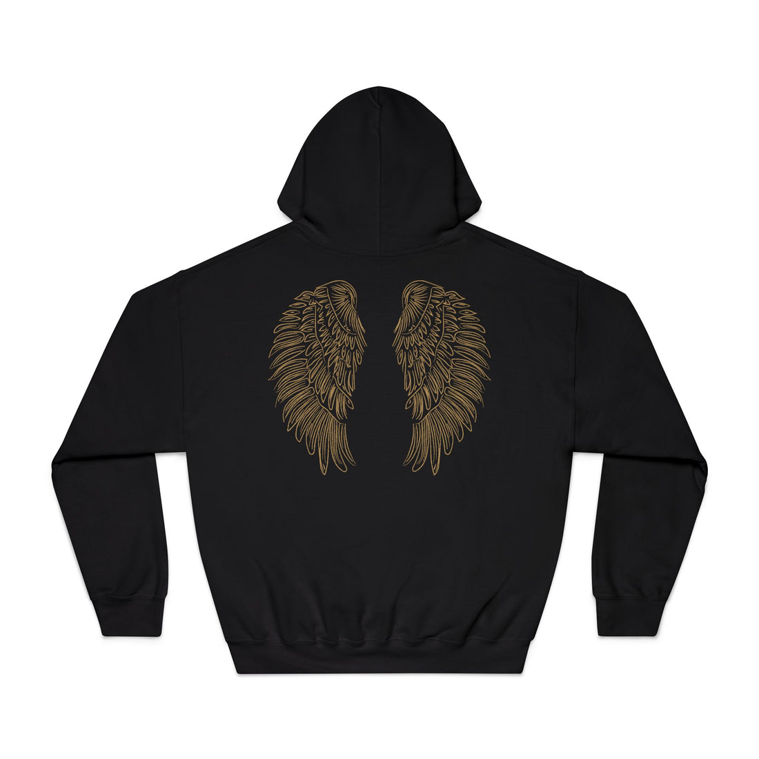 Wings Organic French Terry Black Hoodie