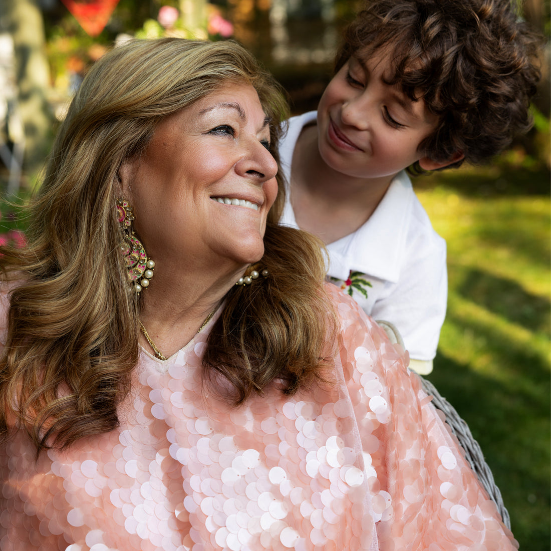 Pink Sequin Caftan