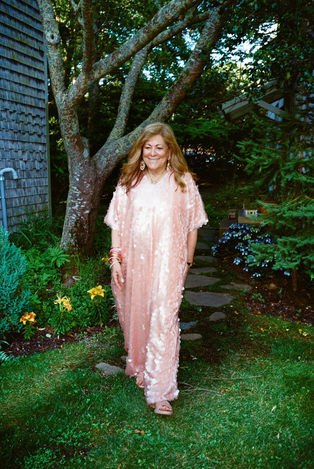 Pink Sequin Caftan