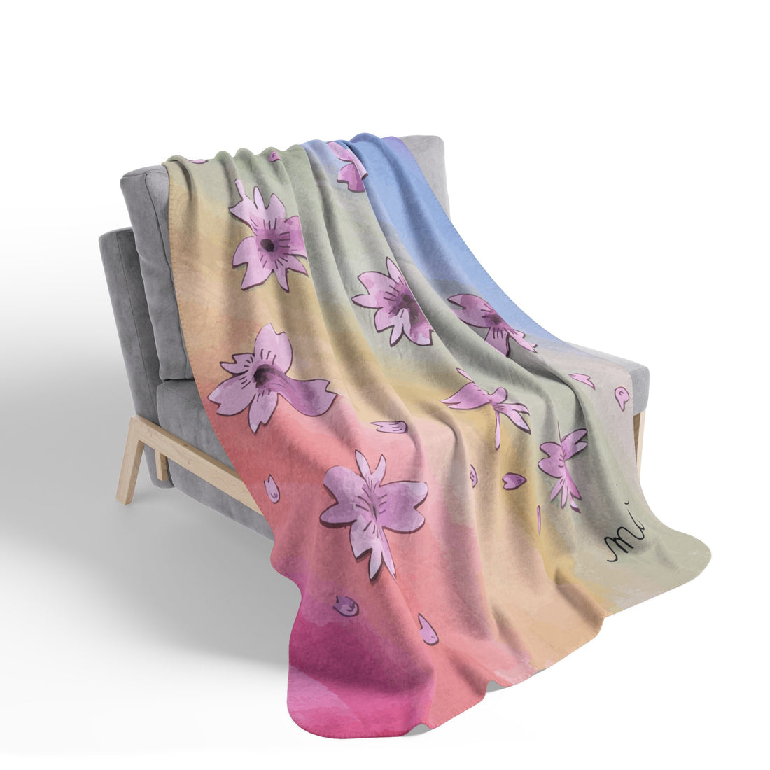 Sakura Fleece Sherpa Blanket