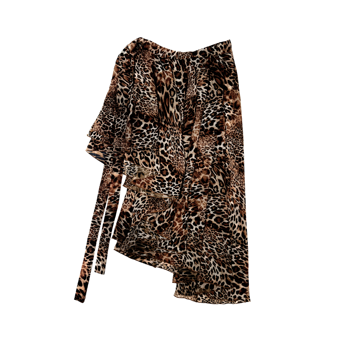 Cheetah Fringe Swimsuit & Wrap Skirt Combo