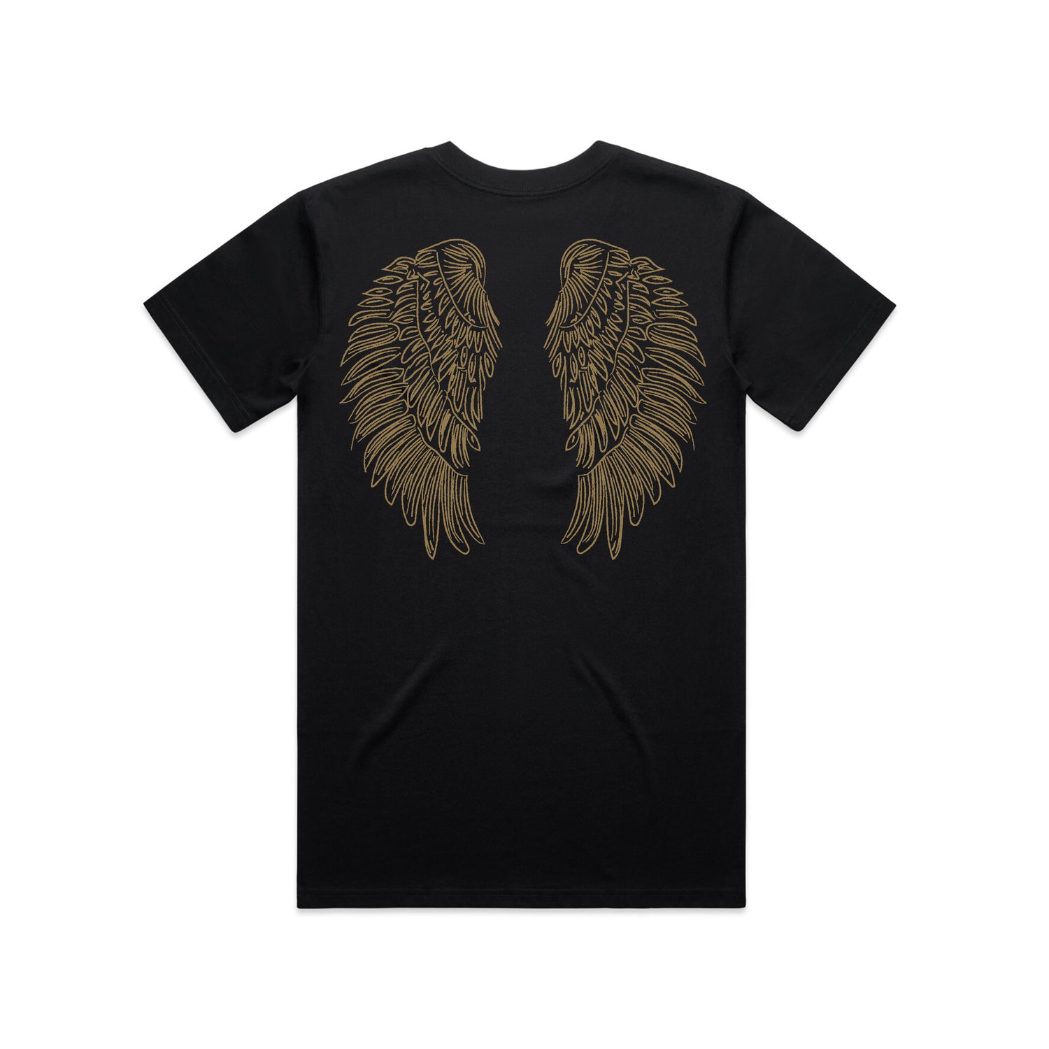 Wings Black V-Neck T-Shirt — Women's