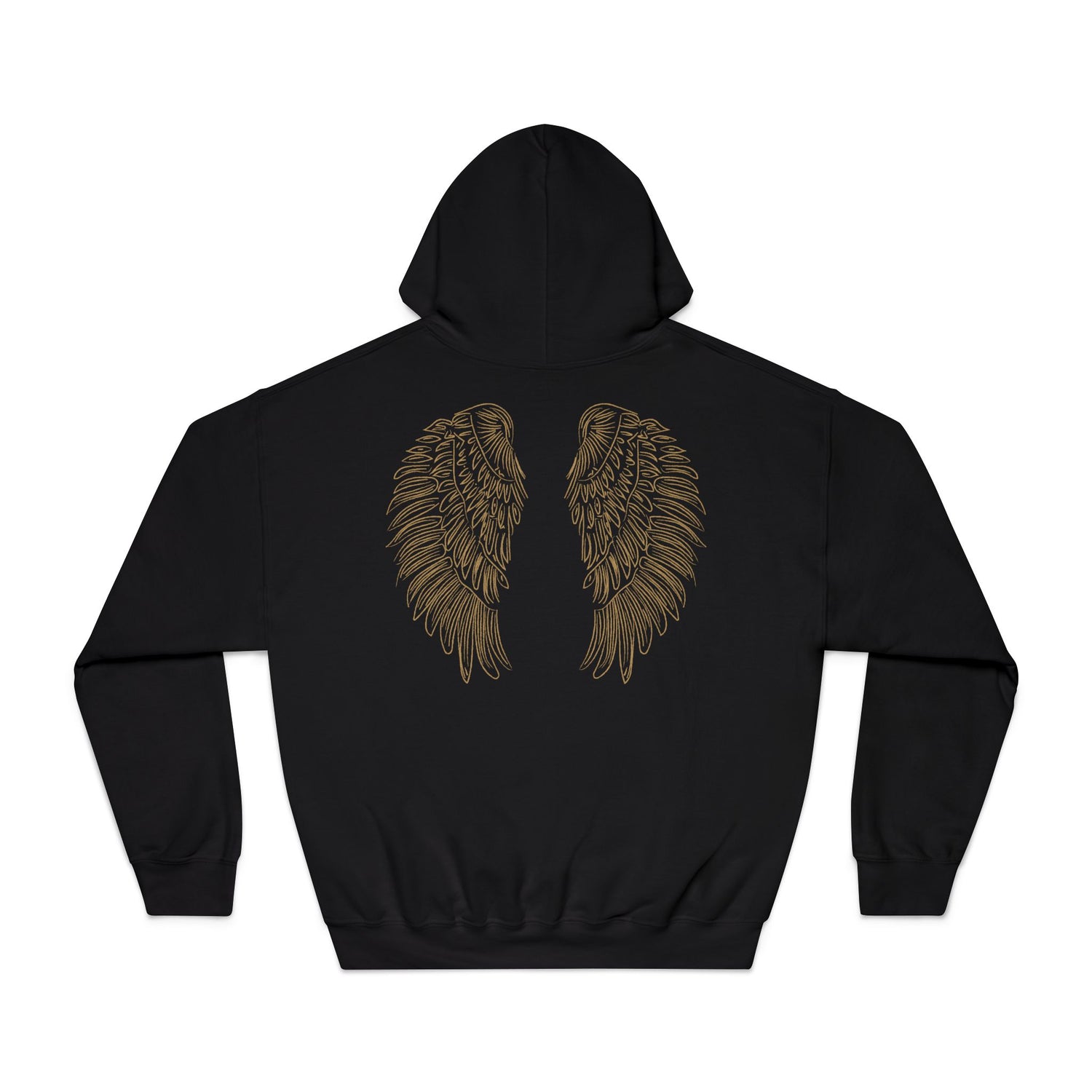 Wings Organic French Terry Black Hoodie