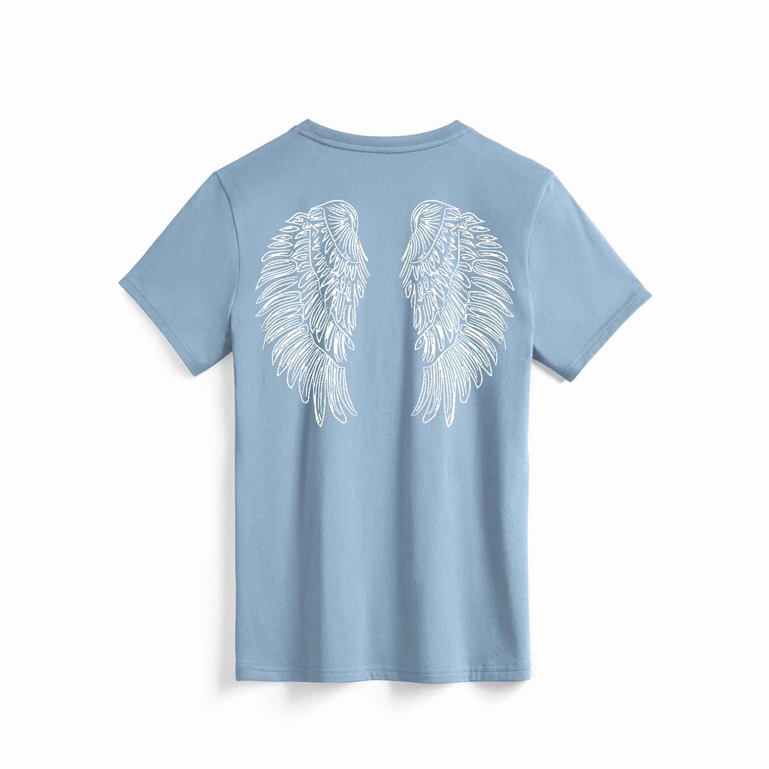 Wings Cloudy Blue T-Shirt — Unisex Supima Cotton