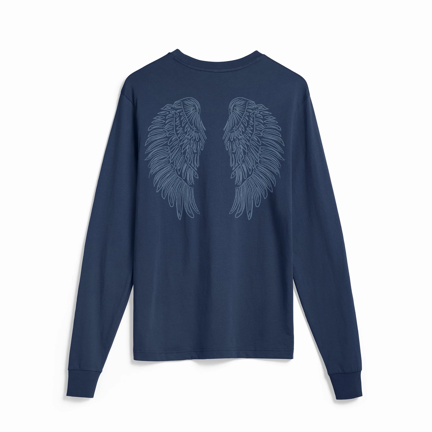 Wings Ocean Navy Long Sleeve T-Shirt — Unisex Supima Cotton