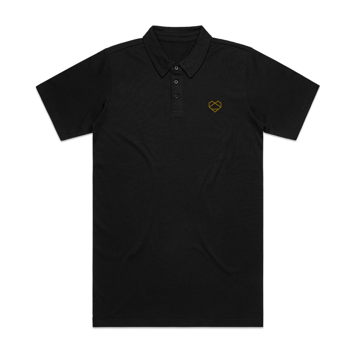 Heart Logo Black Polo — Men’s